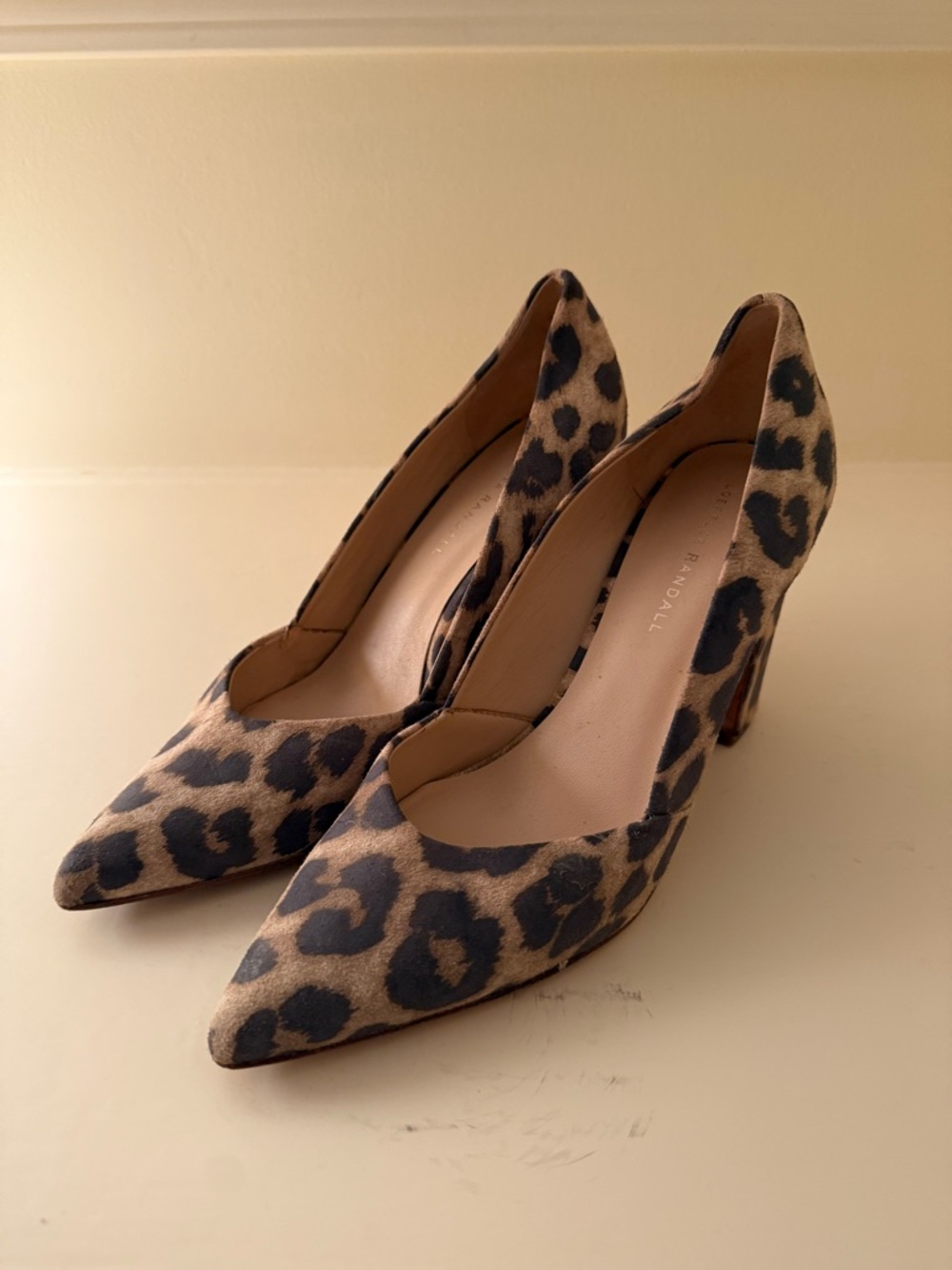 Loeffler Randall Leopard-Print Pointed-Toe Pumps - Beige & Black